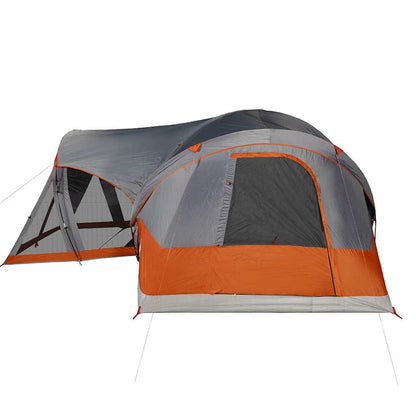 vidaXL Family Tent Tipi 8-Person Grey and Orange Waterproof - 43905