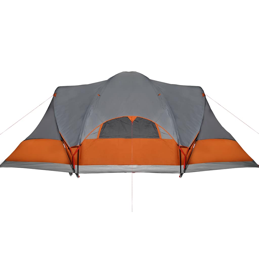 vidaXL Family Tent Tipi 8-Person Grey and Orange Waterproof - 43905