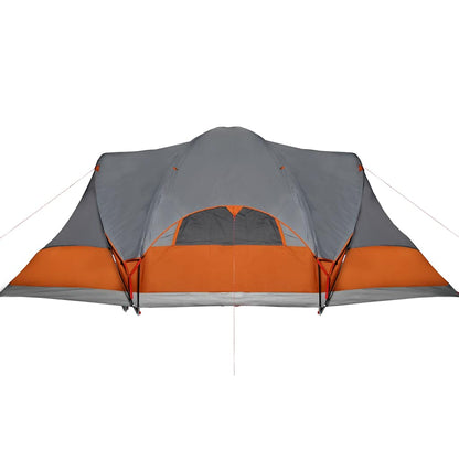 vidaXL Family Tent Tipi 8-Person Grey and Orange Waterproof - 43905