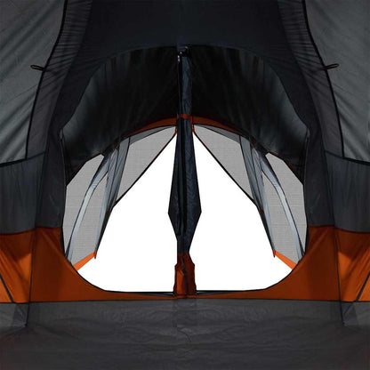vidaXL Family Tent Tipi 8-Person Grey and Orange Waterproof - 43905