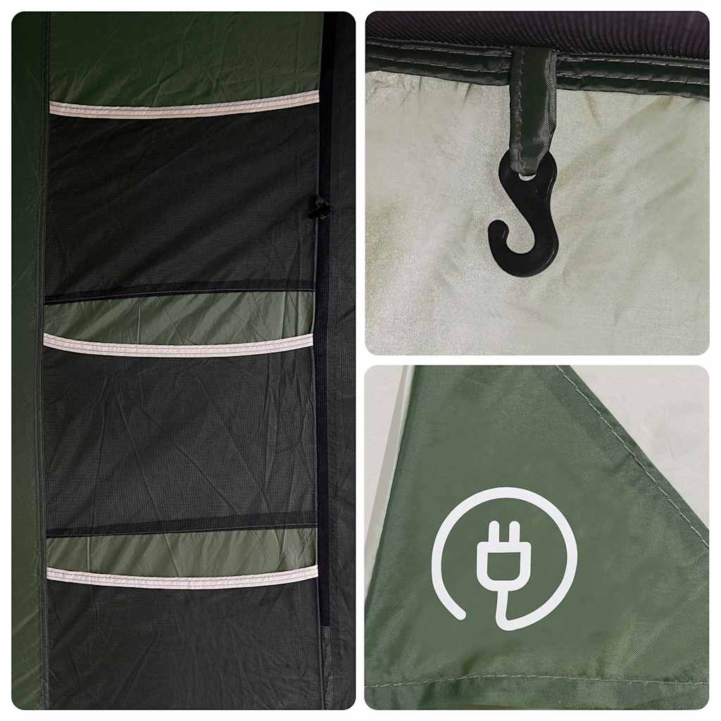 vidaXL Camping Tent Tunnel 4-Person Green Waterproof - 43906