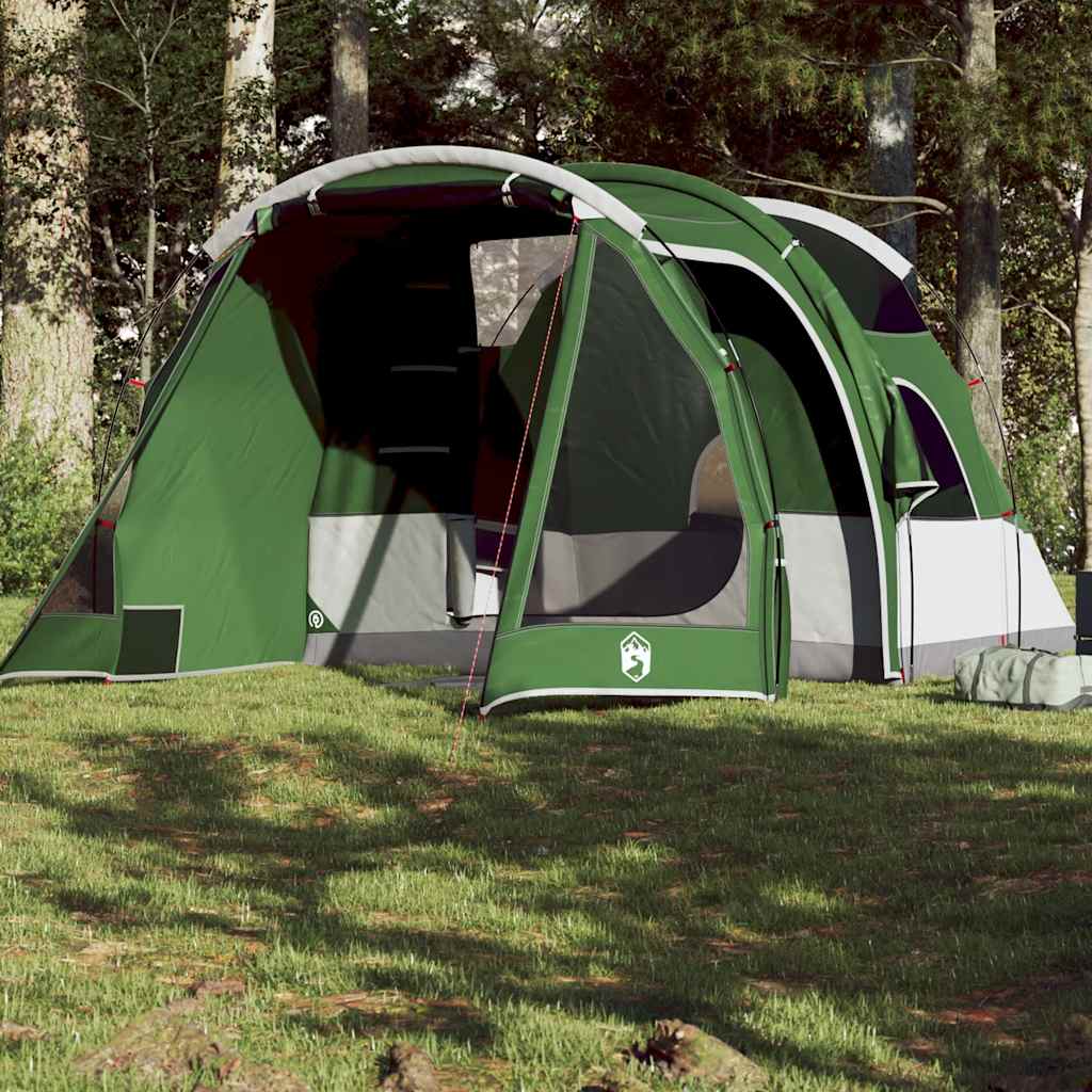 vidaXL Camping Tent Tunnel 4-Person Green Waterproof - 43906