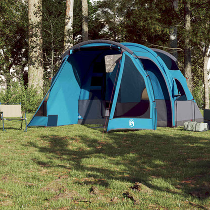 vidaXL Camping Tent Tunnel 4-Person Blue Waterproof - 43907