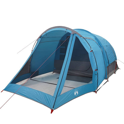 vidaXL Camping Tent Tunnel 4-Person Blue Waterproof - 43907