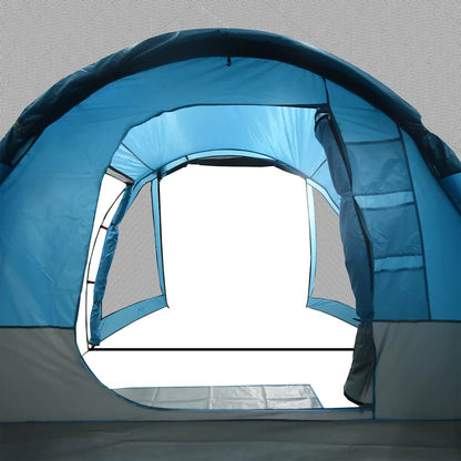 vidaXL Camping Tent Tunnel 4-Person Blue Waterproof - 43907