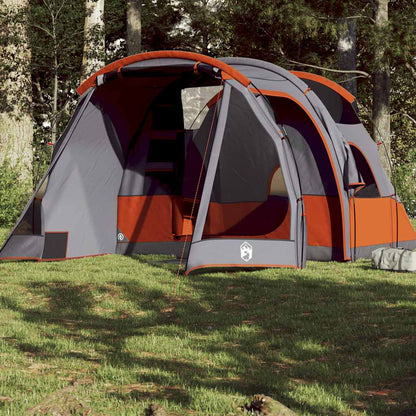 vidaXL Camping Tent Tunnel 4-Person Grey Waterproof