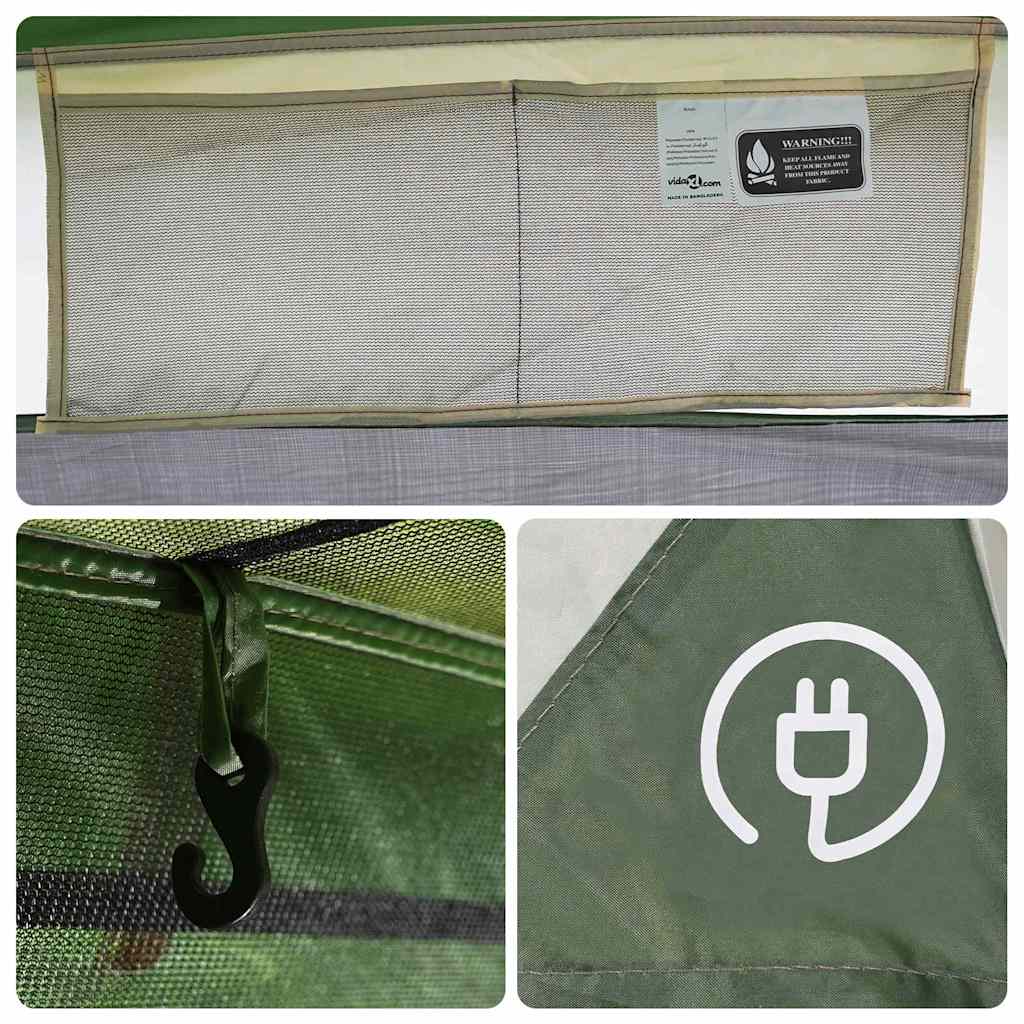 vidaXL Family Tent Cabin 6-Person Green Waterproof - 43917