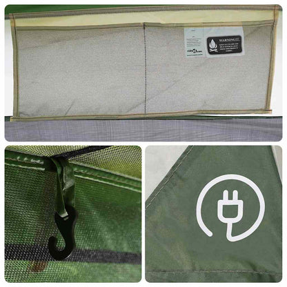 vidaXL Family Tent Cabin 6-Person Green Waterproof - 43917