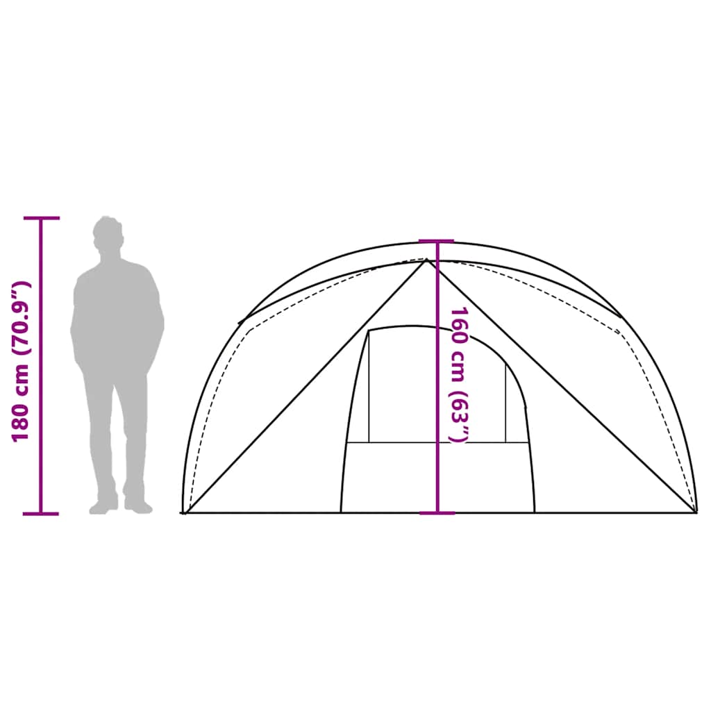 vidaXL Family Tent Cabin 6-Person Green Waterproof - 43917