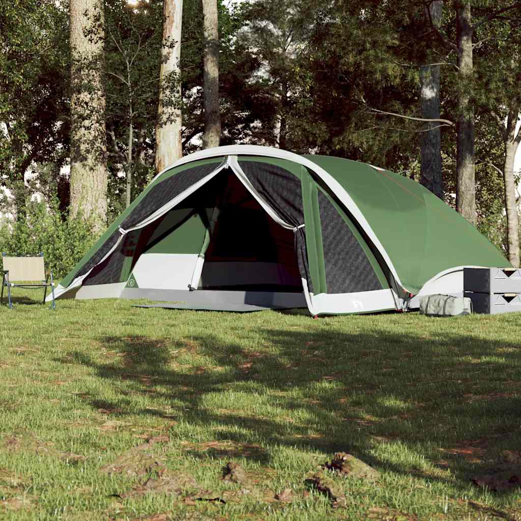 vidaXL Family Tent Cabin 6-Person Green Waterproof - 43917