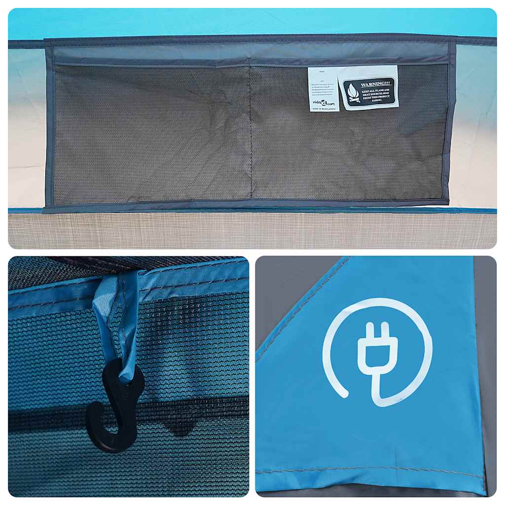 vidaXL Family Tent Cabin 6-Person Blue Waterproof - 43928