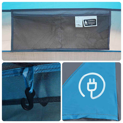 vidaXL Family Tent Cabin 6-Person Blue Waterproof - 43928