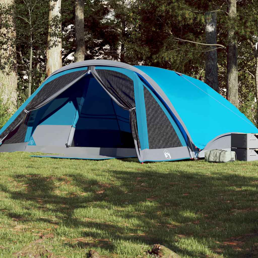 vidaXL Family Tent Cabin 6-Person Blue Waterproof - 43928