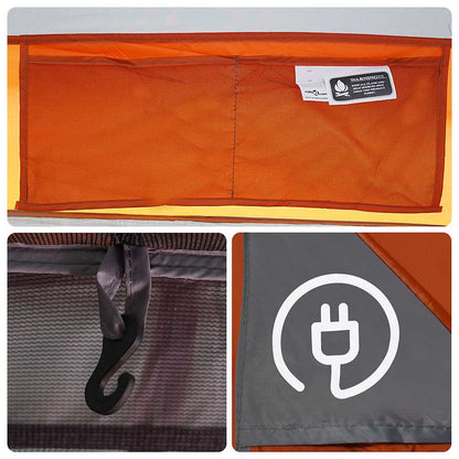 vidaXL Family Tent Cabin 6-Person Grey Waterproof