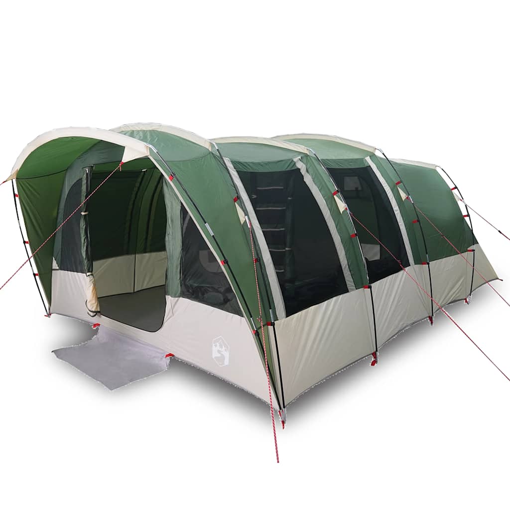vidaXL Family Tent Tunnel 8-Person Green Waterproof - 43938