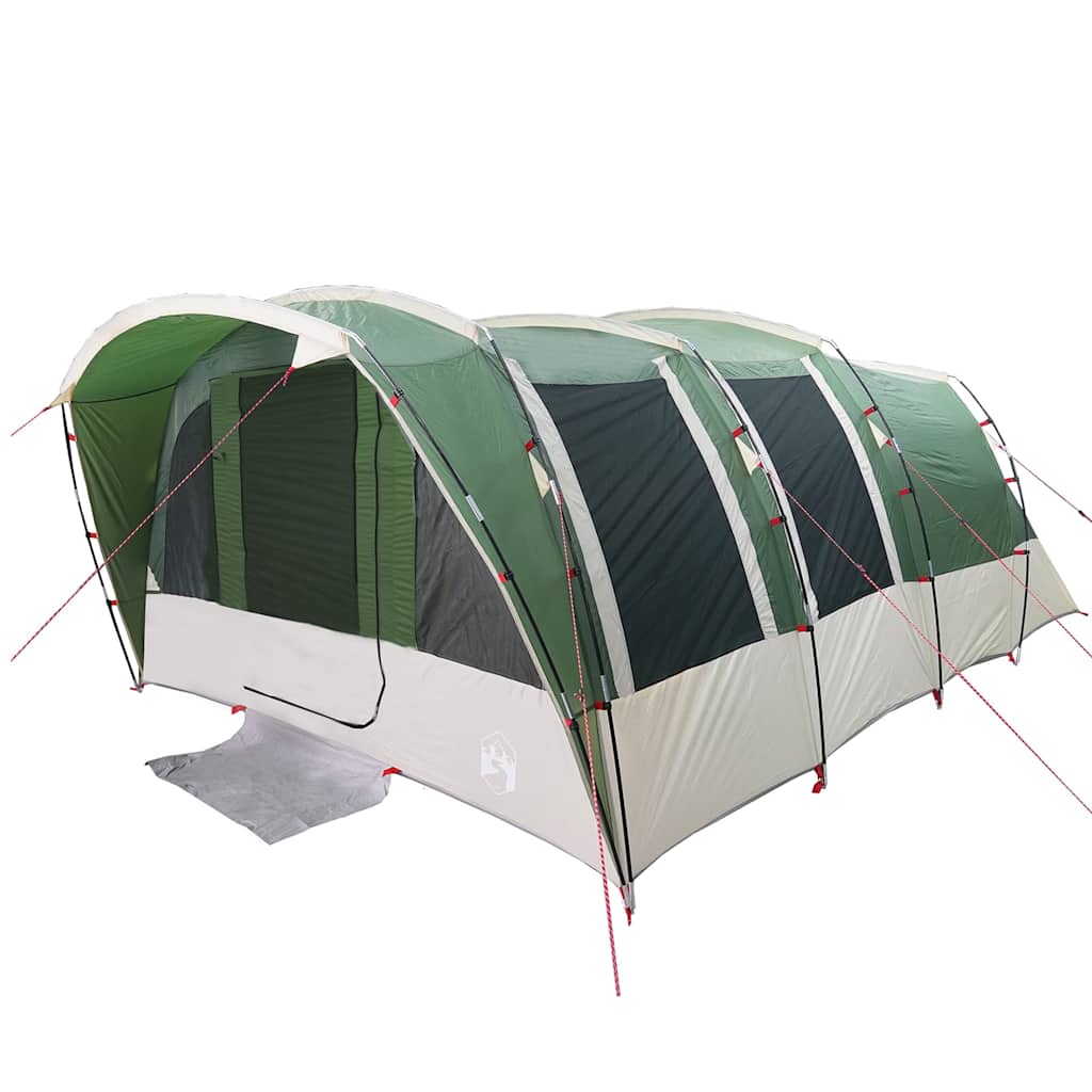 vidaXL Family Tent Tunnel 8-Person Green Waterproof - 43938