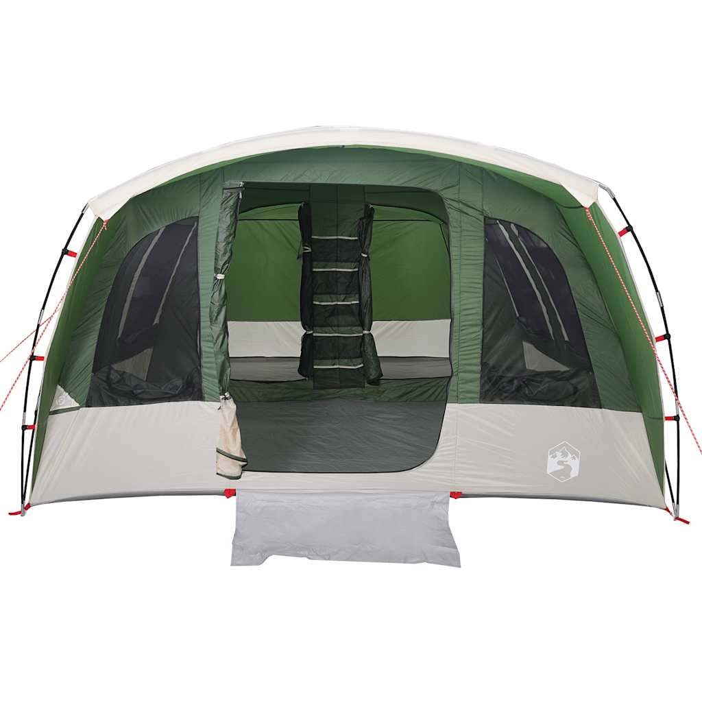 vidaXL Family Tent Tunnel 8-Person Green Waterproof - 43938