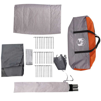 vidaXL Family Tent Tunnel 8-Person Grey Waterproof - 43950