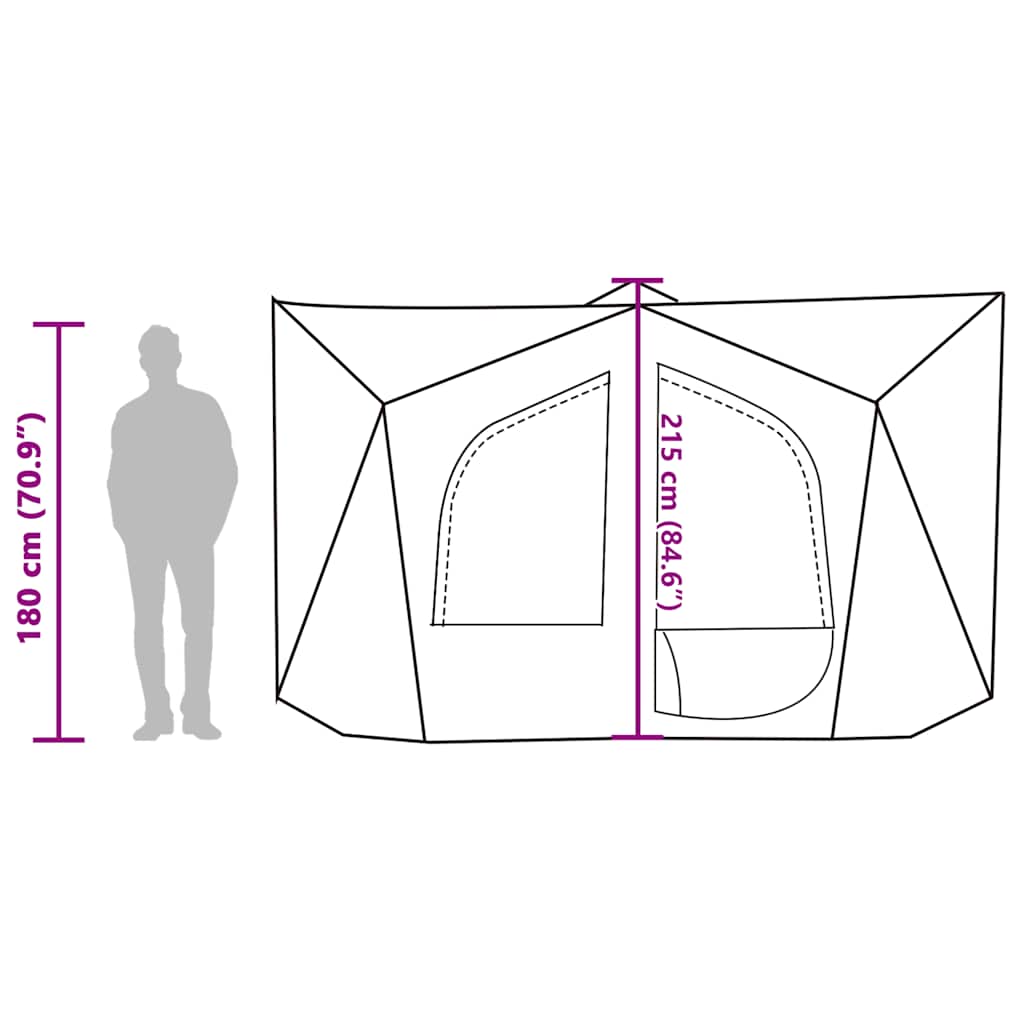 vidaXL Camping Tent Cabin 5-Person Blue Waterproof