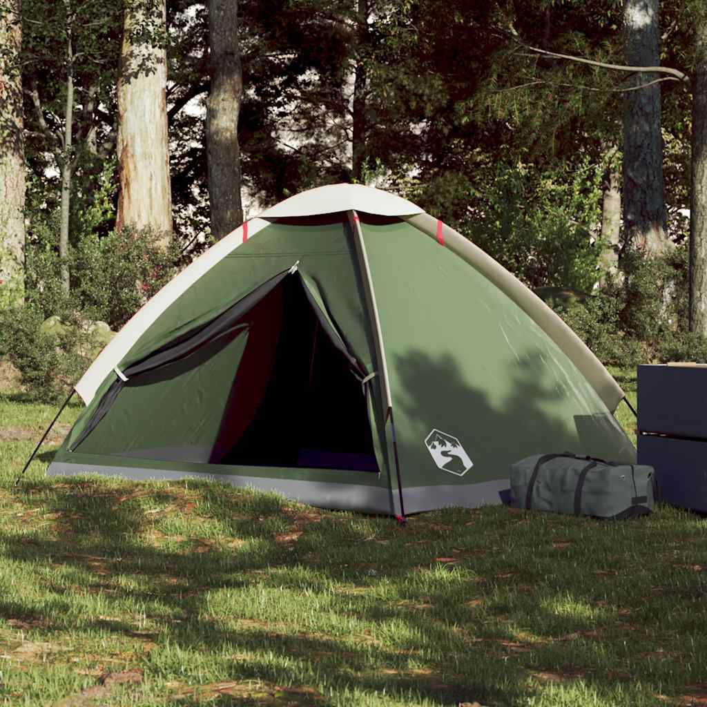 vidaXL Camping Tent Dome 2-Person Green Waterproof - 43982