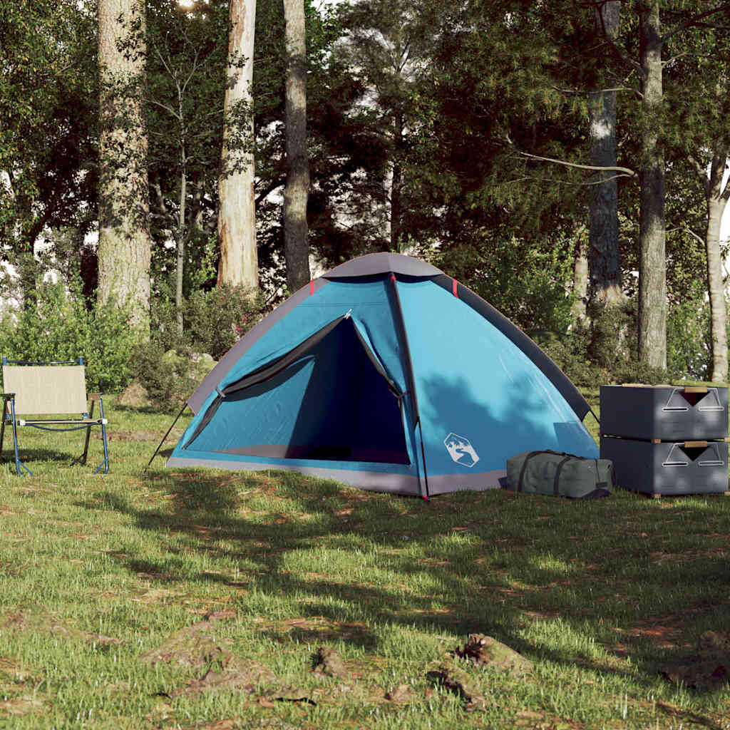 vidaXL Camping Tent Dome 2-Person Blue Waterproof - 43983