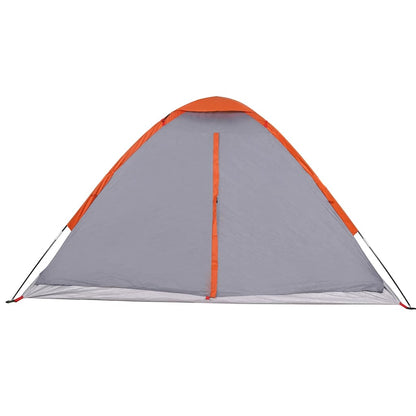 vidaXL Camping Tent Dome 2-Person Grey and Orange Waterproof - 43996
