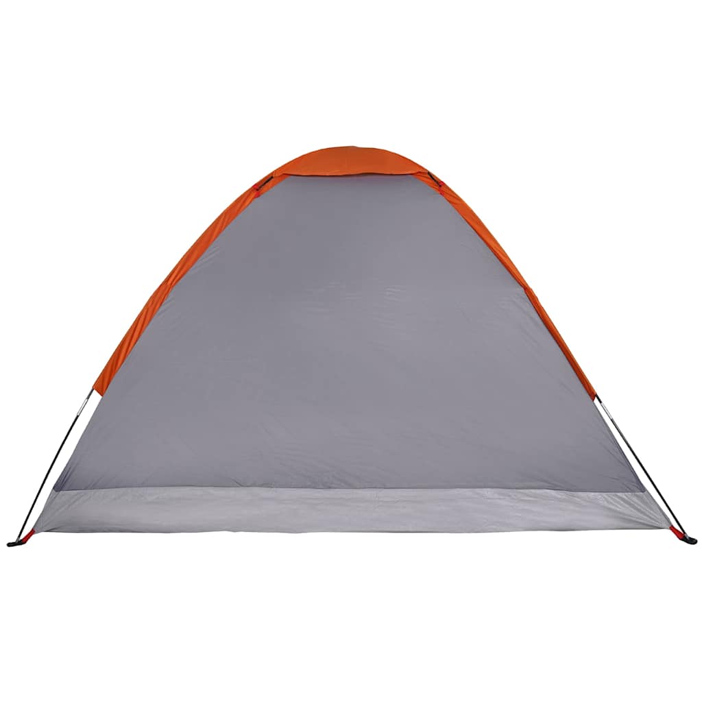vidaXL Camping Tent Dome 2-Person Grey and Orange Waterproof - 43996