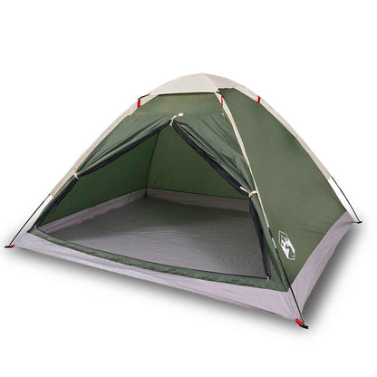 vidaXL Camping Tent Dome 4-Person Green Waterproof - 43997