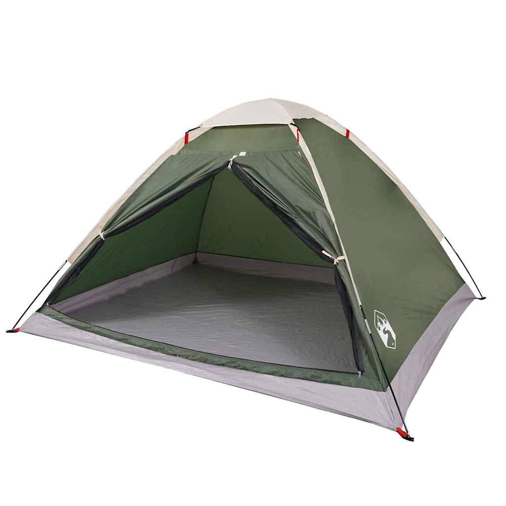 vidaXL Camping Tent Dome 4-Person Green Waterproof - 43997