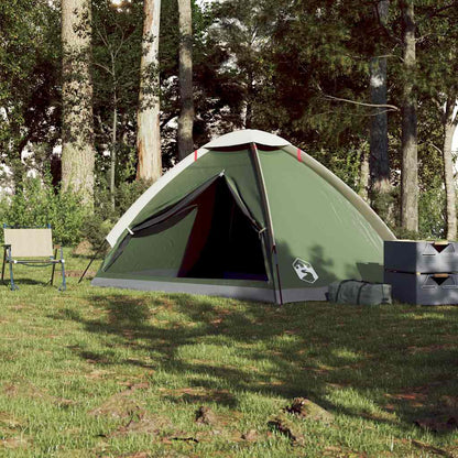 vidaXL Camping Tent Dome 4-Person Green Waterproof - 43997