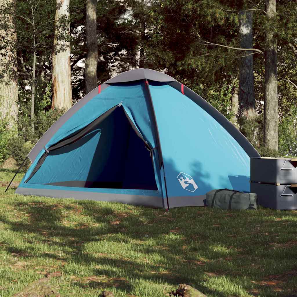 vidaXL Camping Tent Dome 4-Person Blue Waterproof - 43998