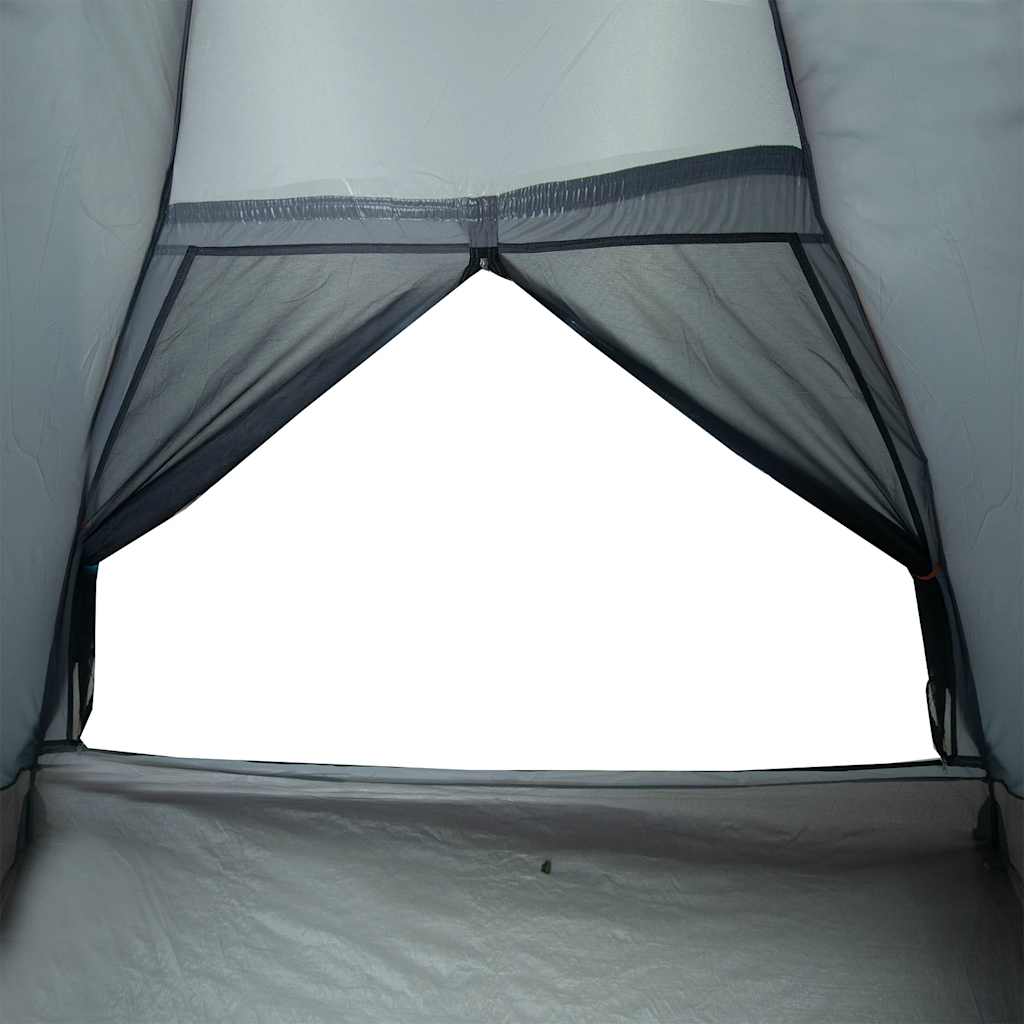 vidaXL Camping Tent Dome 4-Person Grey and Orange Waterproof - 43999