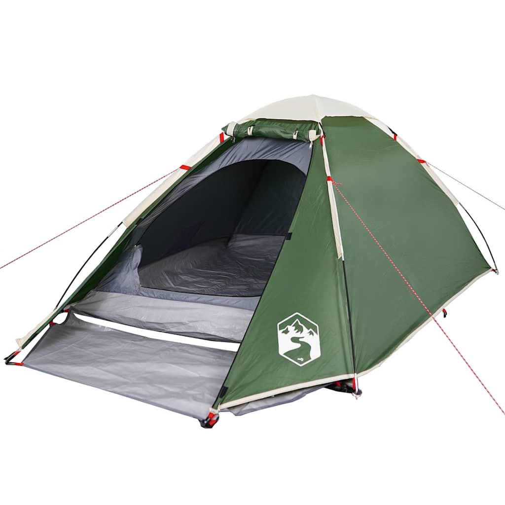 vidaXL Camping Tent Dome 2-Person Green Waterproof - 44004
