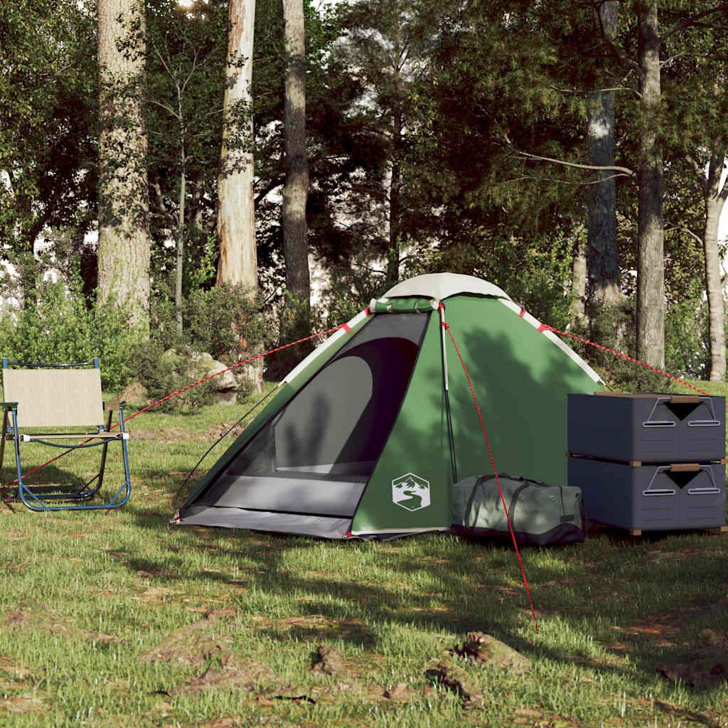 vidaXL Camping Tent Dome 2-Person Green Waterproof - 44004