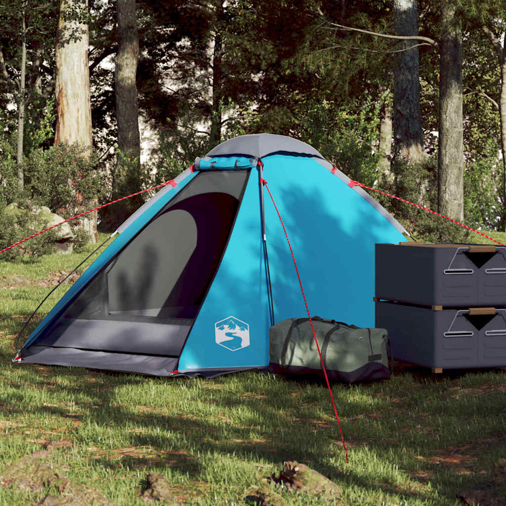 vidaXL Camping Tent Dome 2-Person Blue Waterproof - 44005