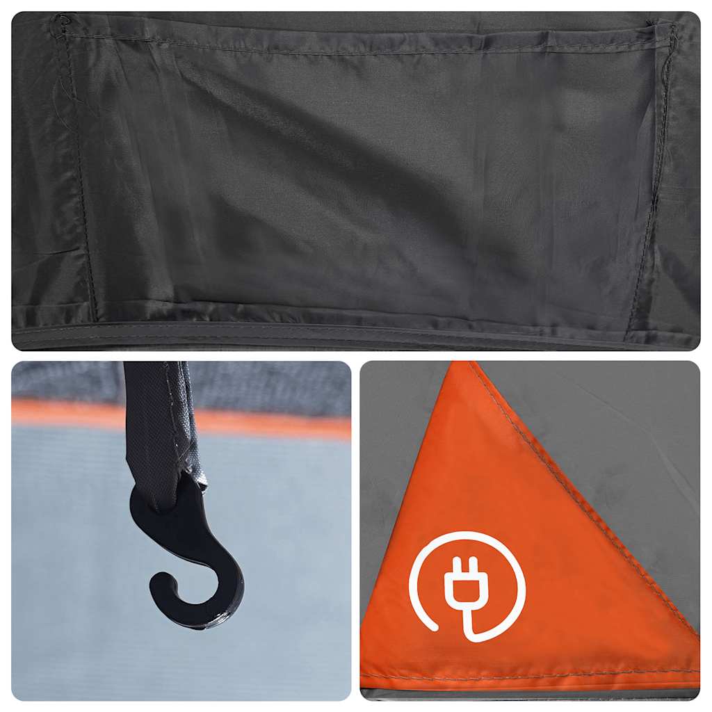 vidaXL Camping Tent Dome 2-Person Grey and Orange Waterproof - 44012