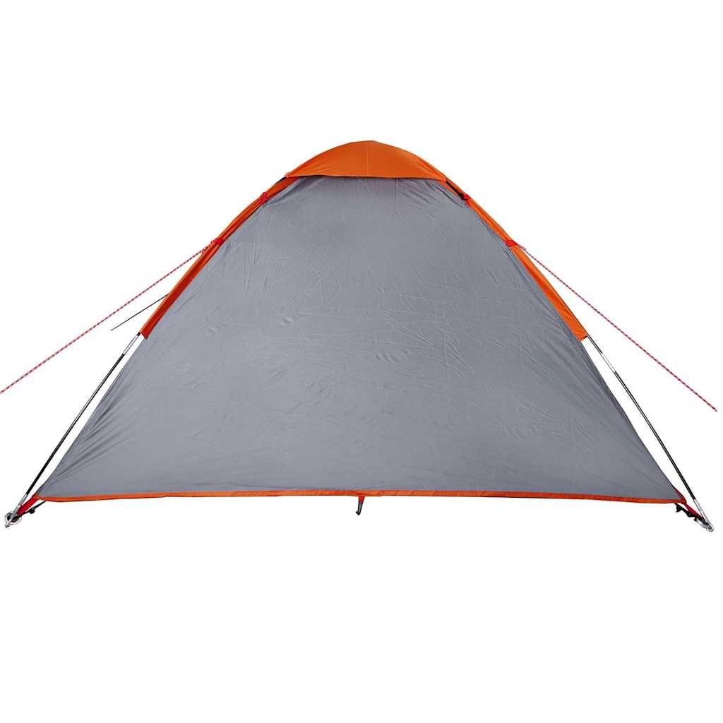 vidaXL Camping Tent Dome 2-Person Grey and Orange Waterproof - 44012
