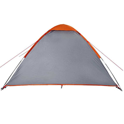 vidaXL Camping Tent Dome 2-Person Grey and Orange Waterproof - 44012