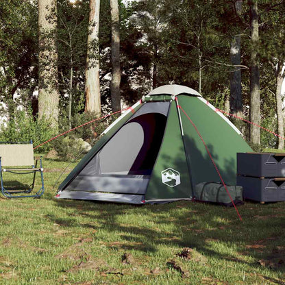 vidaXL Camping Tent Dome 4-Person Green Waterproof - 44023