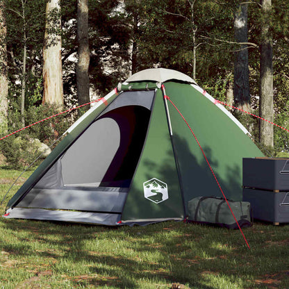vidaXL Camping Tent Dome 4-Person Green Waterproof - 44023