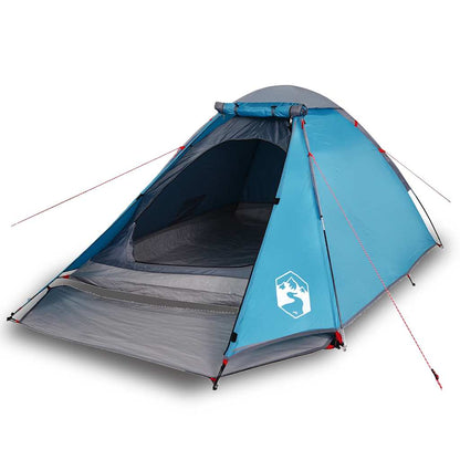 vidaXL Camping Tent Dome 4-Person Blue Waterproof - 44034