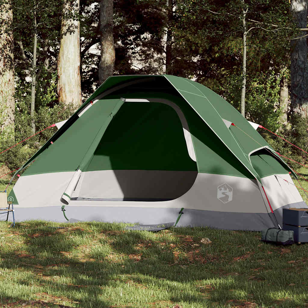 vidaXL Camping Tent Dome 2-Person Green Waterproof - 44058