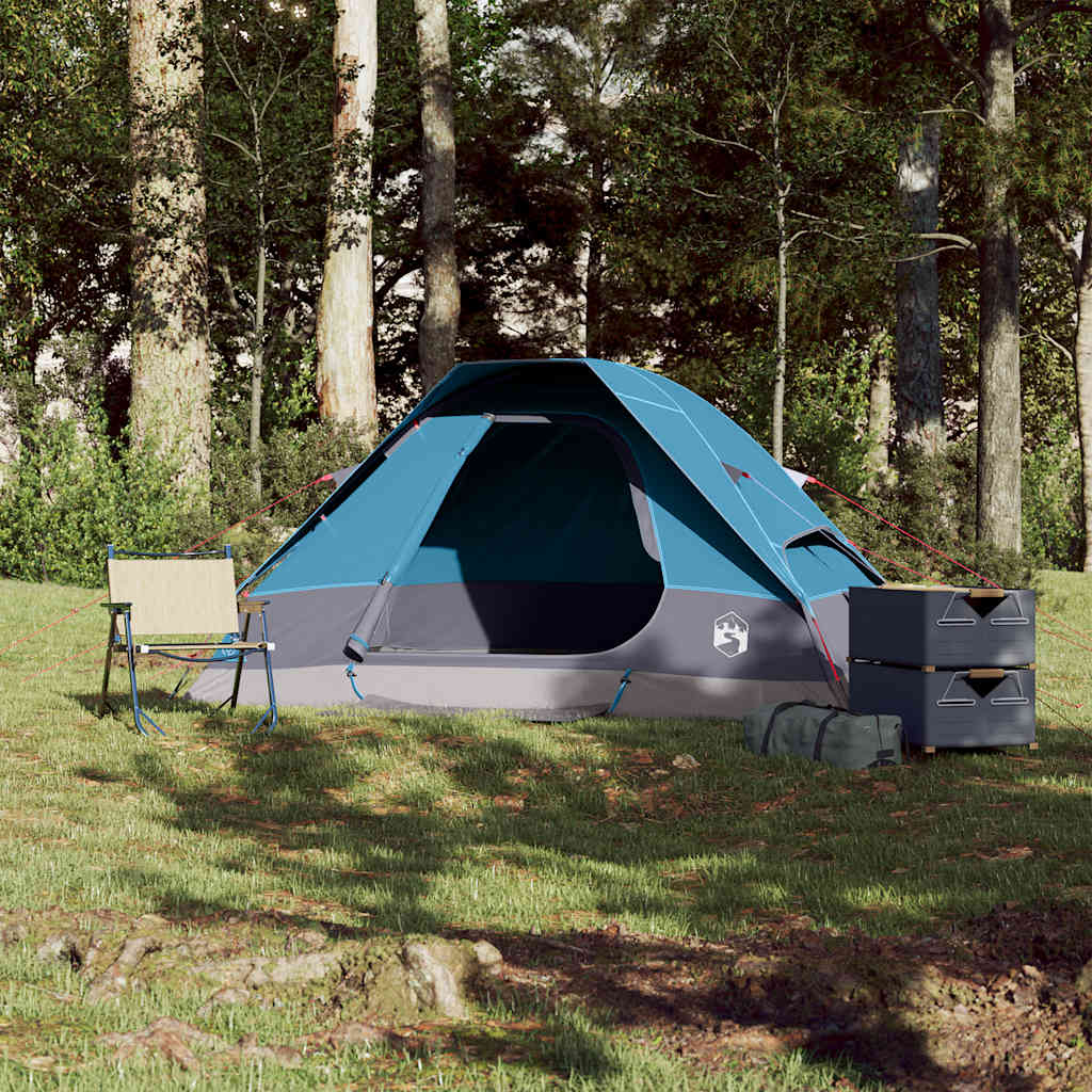vidaXL Camping Tent Dome 2-Person Blue Waterproof - 44067