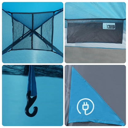 vidaXL Camping Tent Dome 2-Person Blue Waterproof - 44067