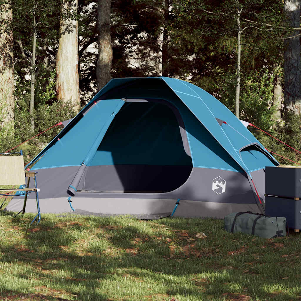 vidaXL Camping Tent Dome 2-Person Blue Waterproof - 44067