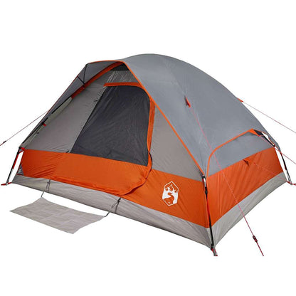 vidaXL Camping Tent Dome 2-Person Grey and Orange Waterproof - 44068
