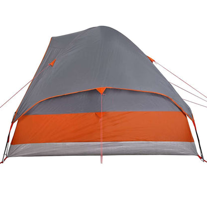 vidaXL Camping Tent Dome 2-Person Grey and Orange Waterproof - 44068