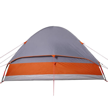 vidaXL Camping Tent Dome 2-Person Grey and Orange Waterproof - 44068
