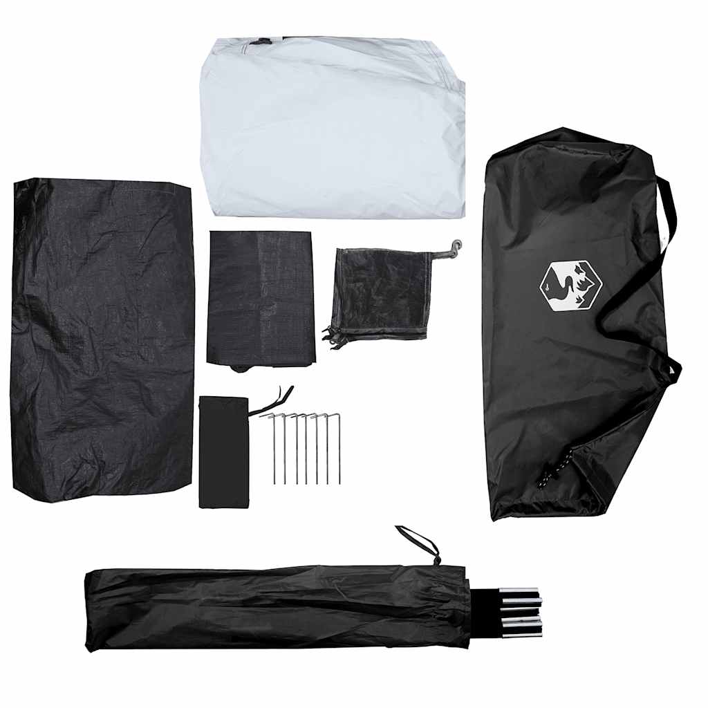 vidaXL Camping Tent Dome 2-Person White Blackout Fabric Waterproof - 44079