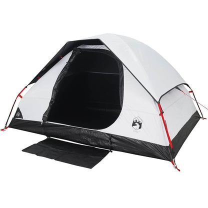 vidaXL Camping Tent Dome 2-Person White Blackout Fabric Waterproof - 44079